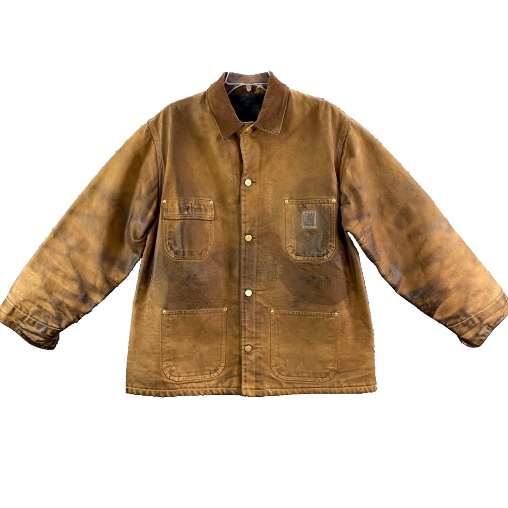 Vintage Carhartt Chore Coat Mens XL Blanket Lined Workwear Cowboy Streetwear